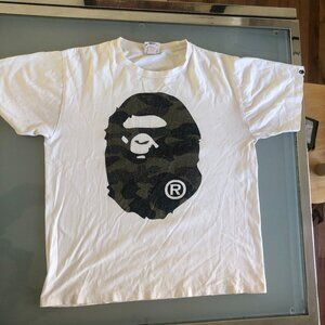 Bape White Graphic Tee